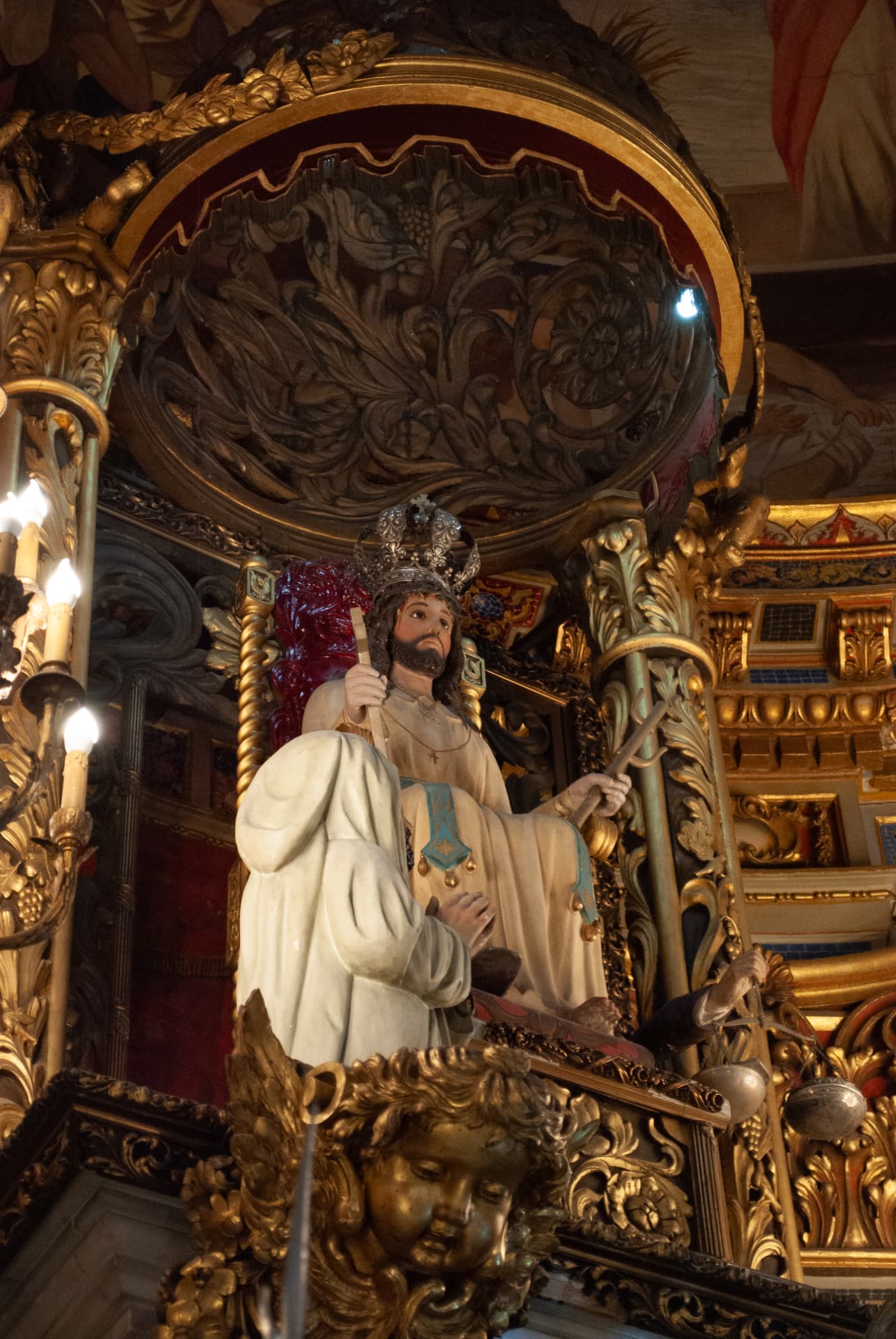Detalle de la imagen coronada de Jesús de la Buena Esperanza